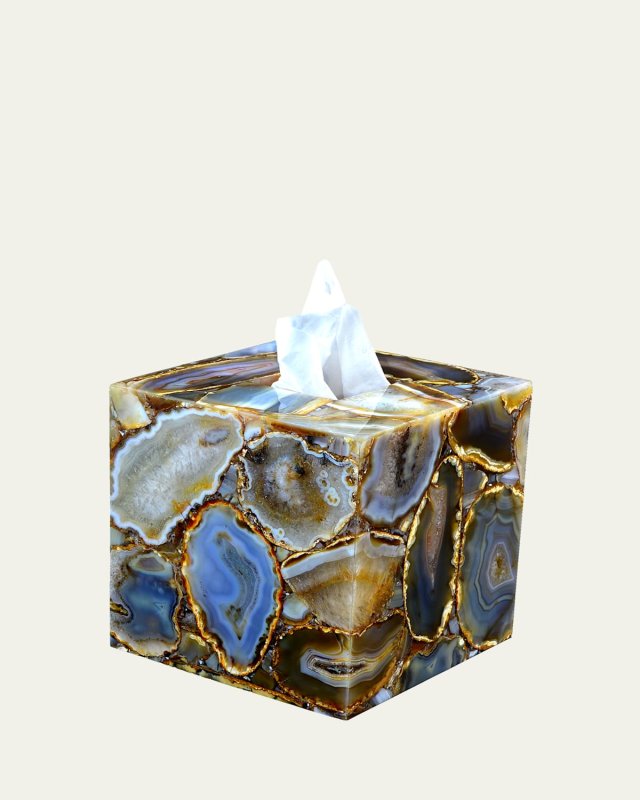 Taj Agate Tissue Box Cover